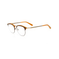 Fashion Logipo personalizado Double Color Brancos Metal Frames Optical Glasses